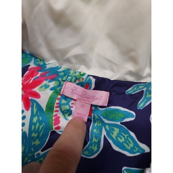 Lilly Pulitzer Syd Puffer Vest Goose Down Floral Lined Womens XS - Picture 7 of 12